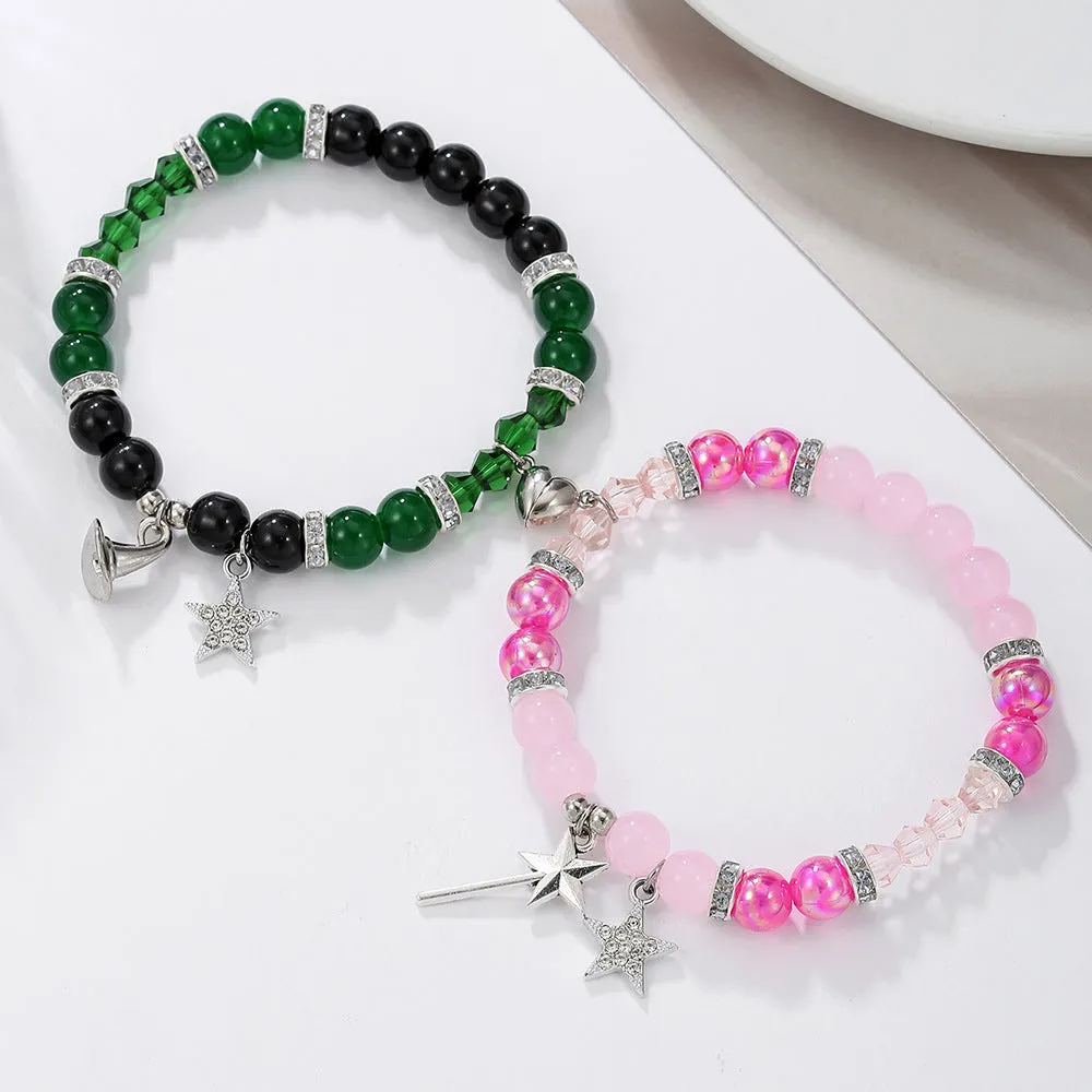Wholesale Wicked Beaded Heart Magnet Bracelet Set