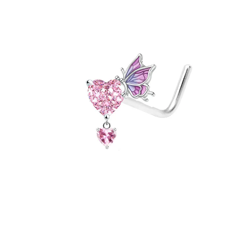 Wholesale Wing Key Navel Nail Nose Nail Nipple Ring Earring Butterfly Ear Bone Nail