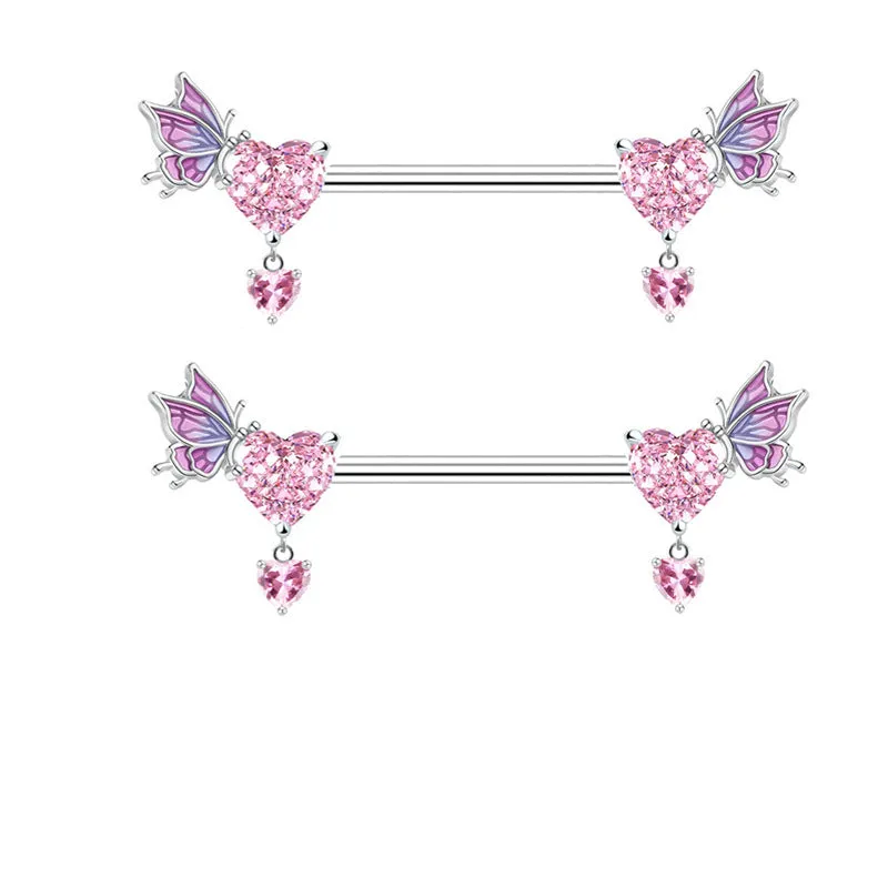 Wholesale Wing Key Navel Nail Nose Nail Nipple Ring Earring Butterfly Ear Bone Nail
