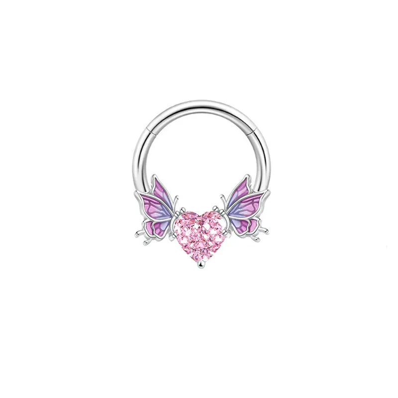 Wholesale Wing Key Navel Nail Nose Nail Nipple Ring Earring Butterfly Ear Bone Nail