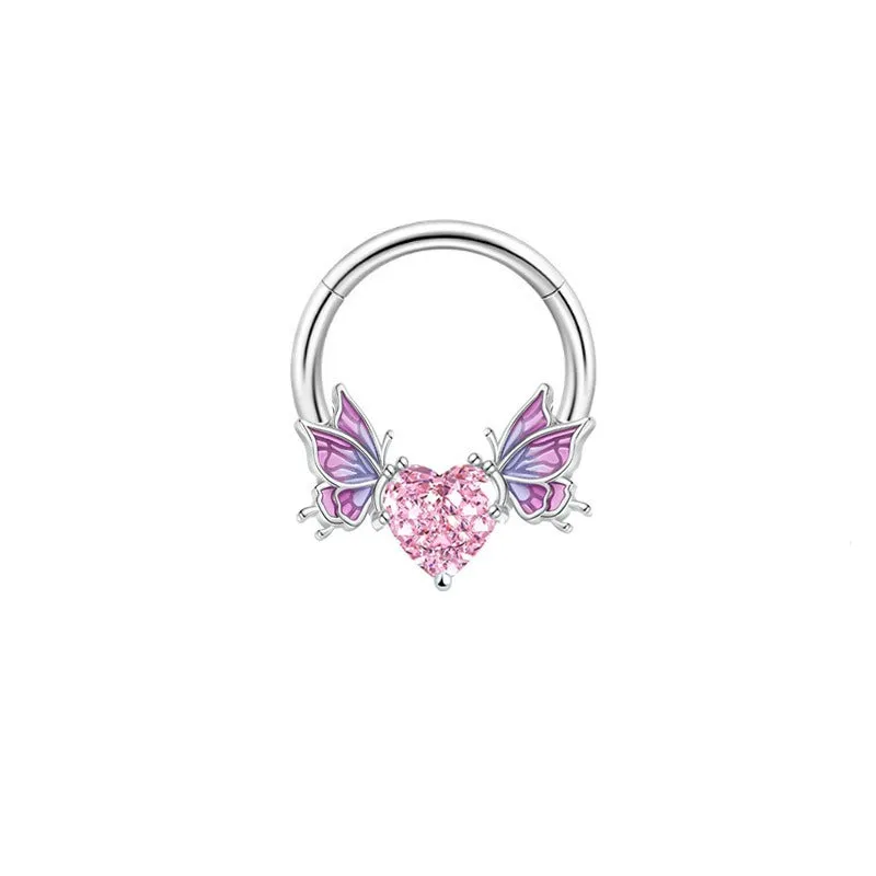 Wholesale Wing Key Navel Nail Nose Nail Nipple Ring Earring Butterfly Ear Bone Nail
