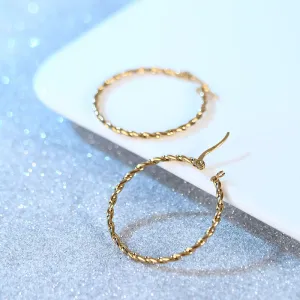 Wholesale Woven Threaded Titanium Steel Earrings