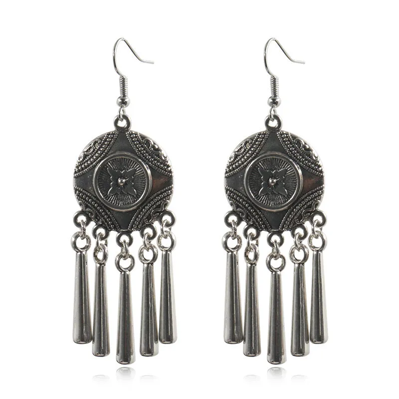 Wholesale Yunnan Miaofeng Tibetan Silver Copper Earrings