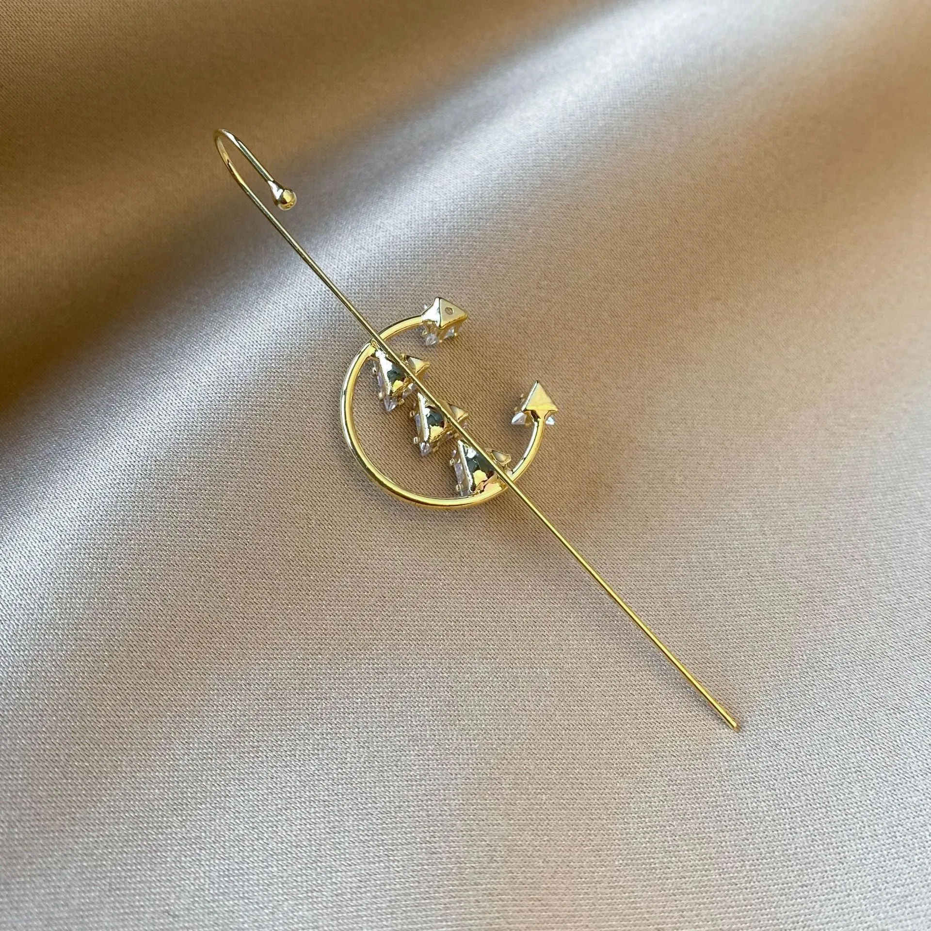 Wholesale Zircon diamond earrings ear hanging style personalized piercing ear needle