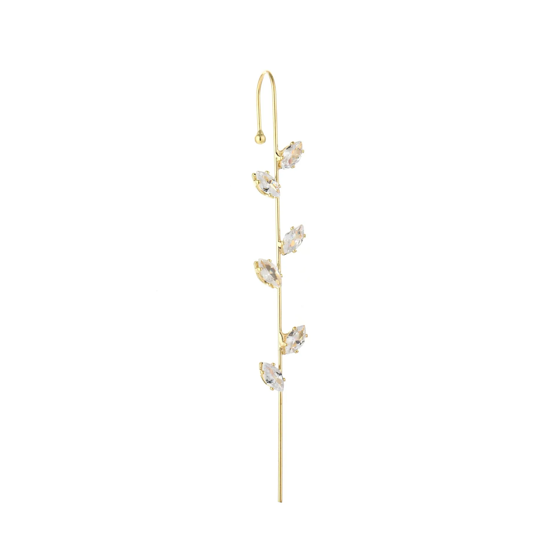Wholesale Zircon diamond earrings ear hanging style personalized piercing ear needle