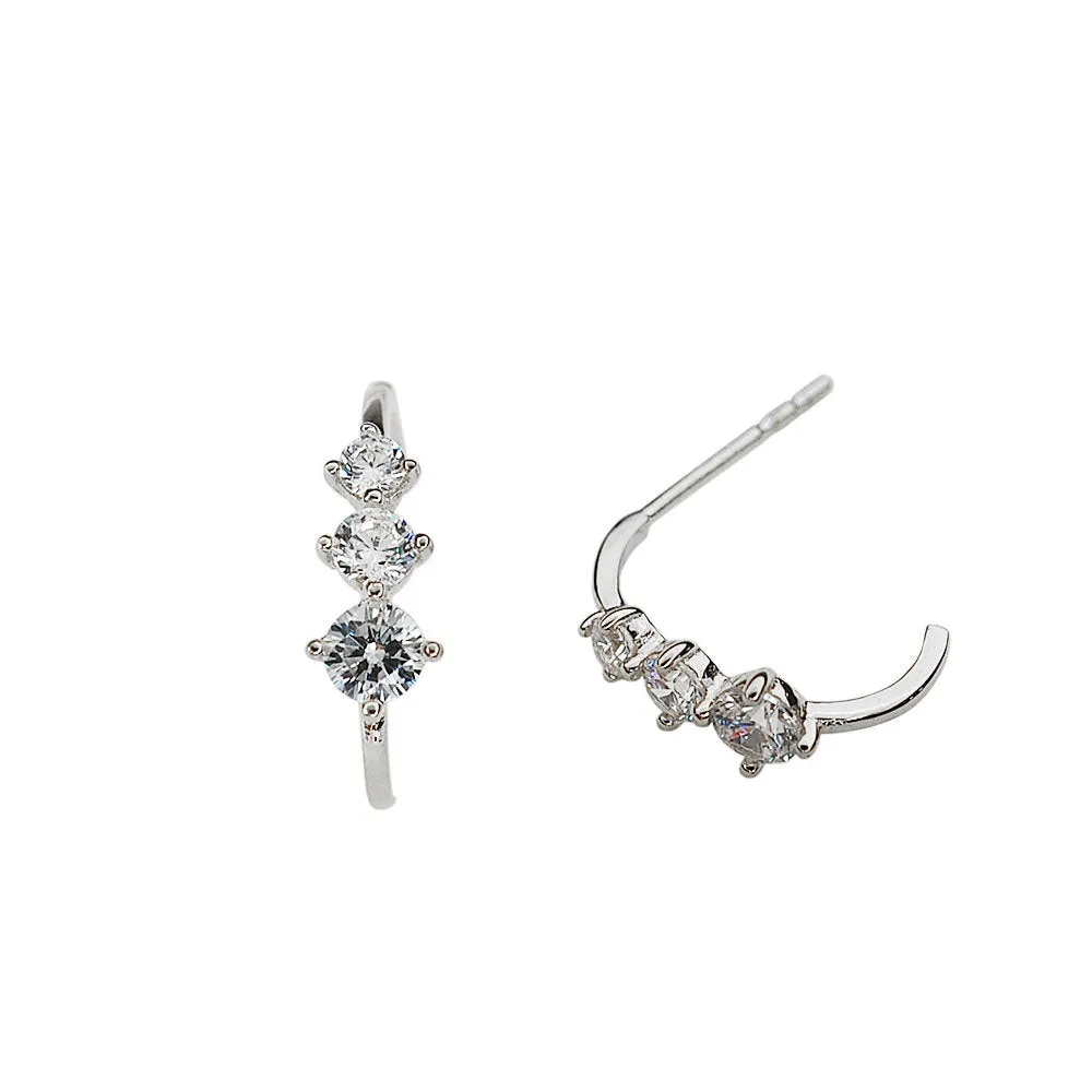 Wholesale Zirconia Diamond Imitation Ear Clip Simple and Versatile Earrings