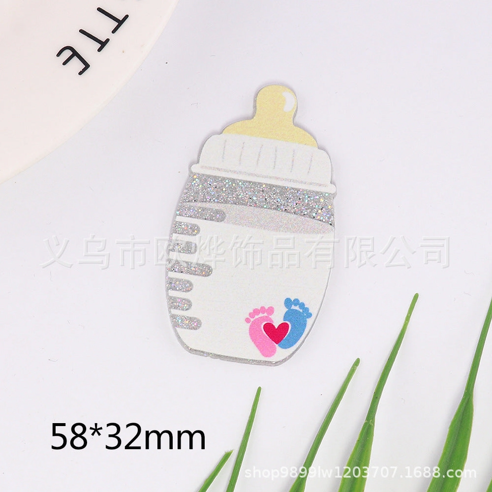 Wholesale 10pcs car love drink jewelry acrylic pin DIY patch accessories