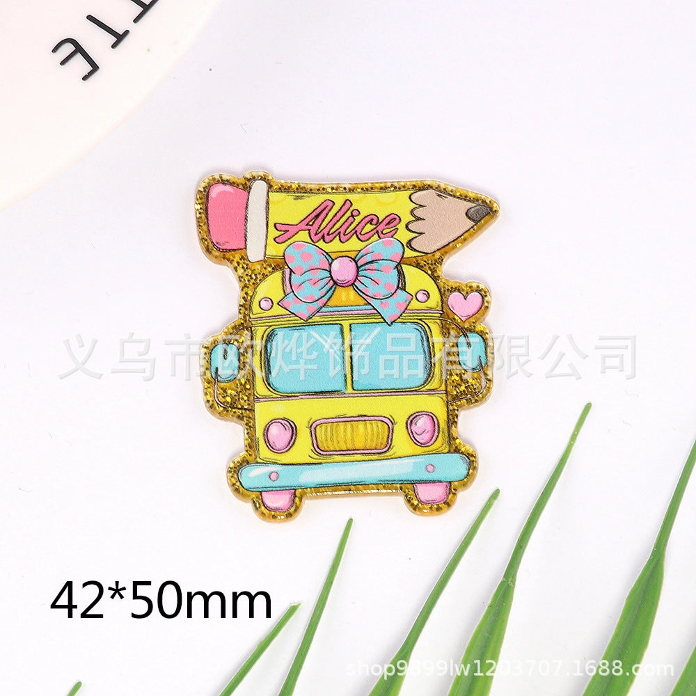 Wholesale 10pcs car love drink jewelry acrylic pin DIY patch accessories