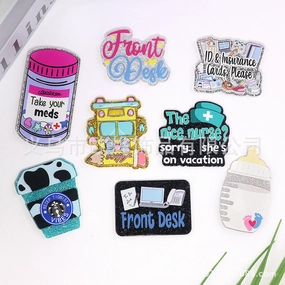 Wholesale 10pcs car love drink jewelry acrylic pin DIY patch accessories