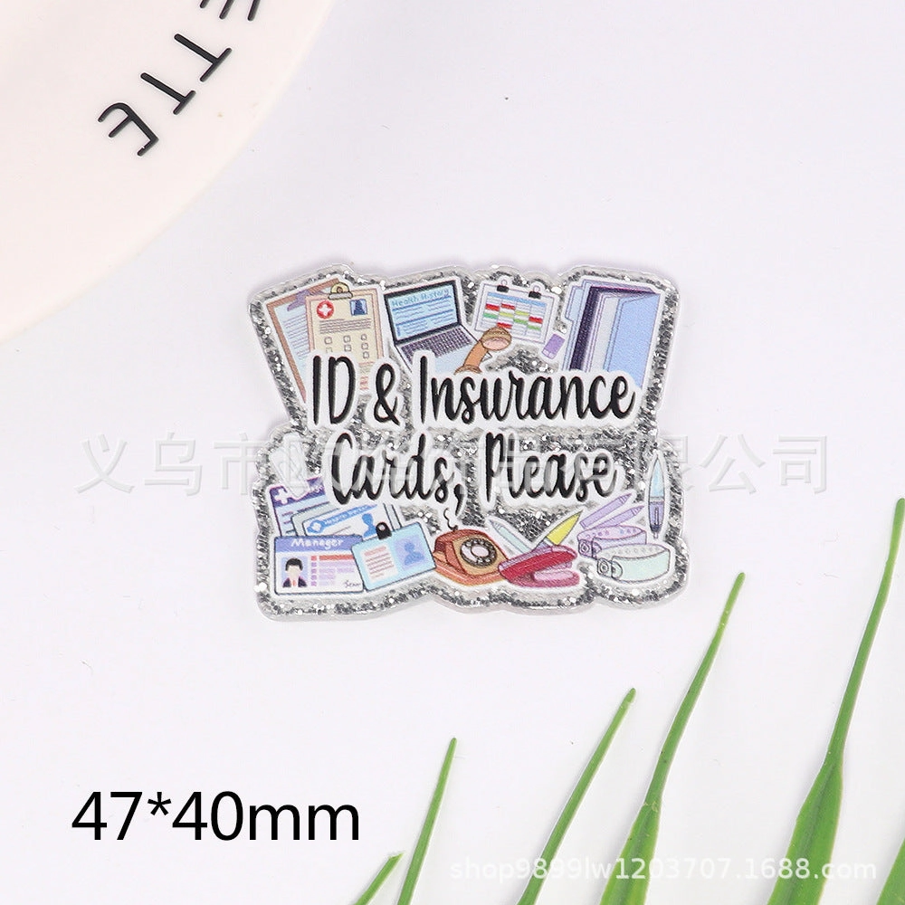 Wholesale 10pcs car love drink jewelry acrylic pin DIY patch accessories