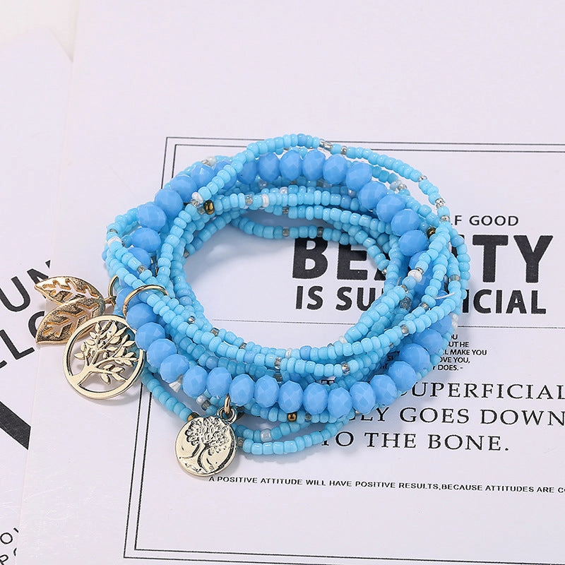 Wholesale 10PCS Handmade Multilayer Rice Beads Bracelet
