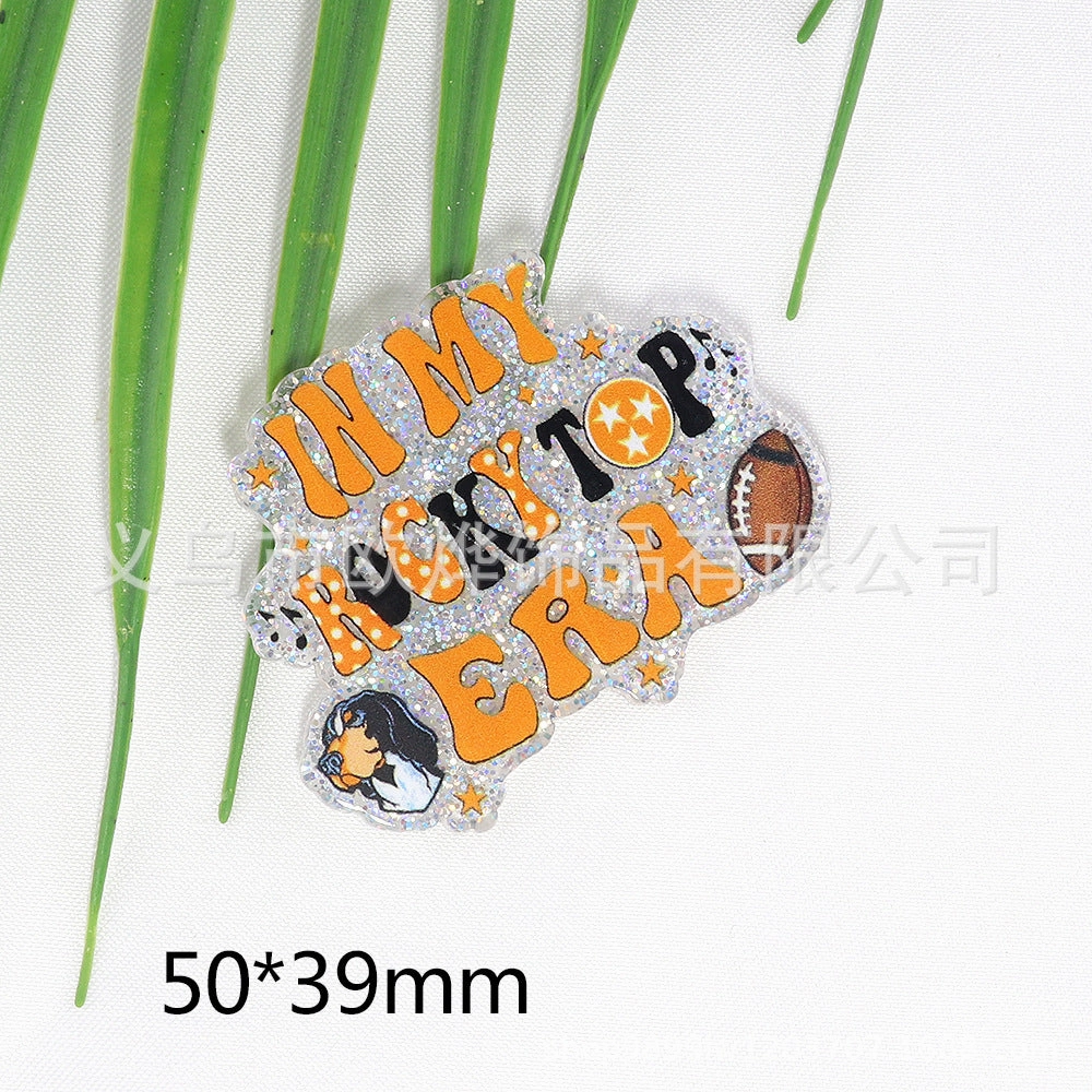 Wholesale 10pcs New loose powder  cartoon letters cute jewelry acrylic pin DIY patch accessories