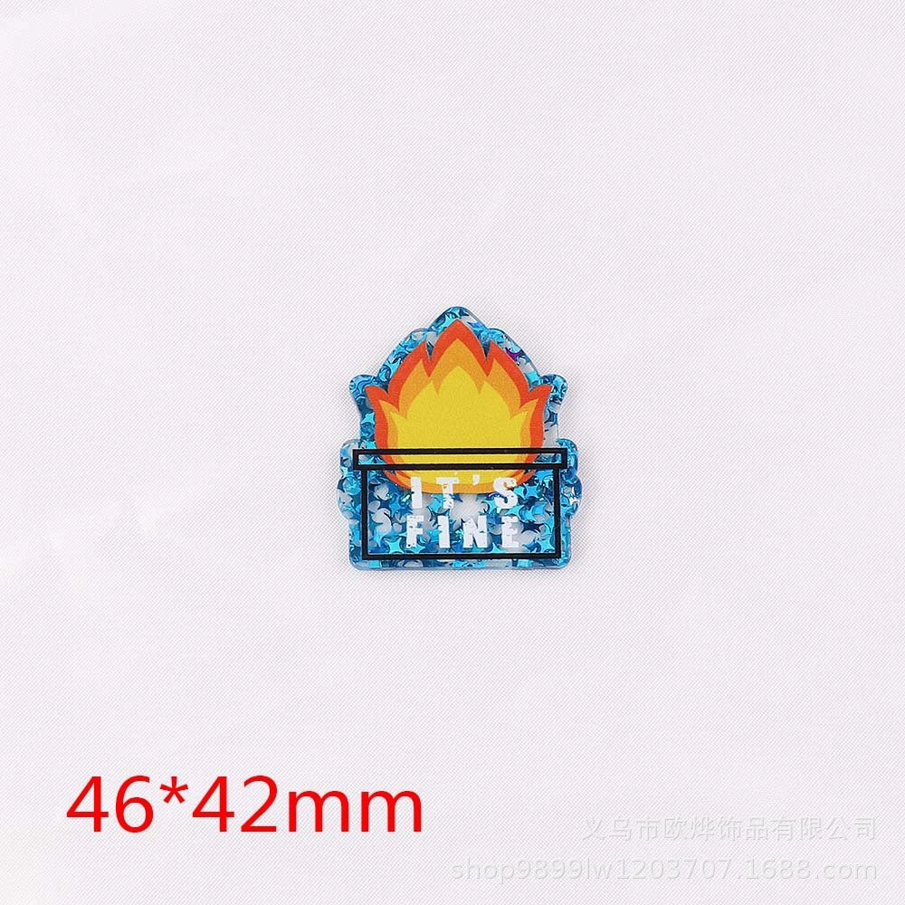 Wholesale 10pcs New loose powder cartoon organ medical letter bag jewelry acrylic cute DIY patch accessories