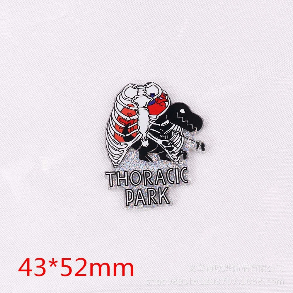 Wholesale 10pcs New loose powder cartoon organ medical letter bag jewelry acrylic cute DIY patch accessories