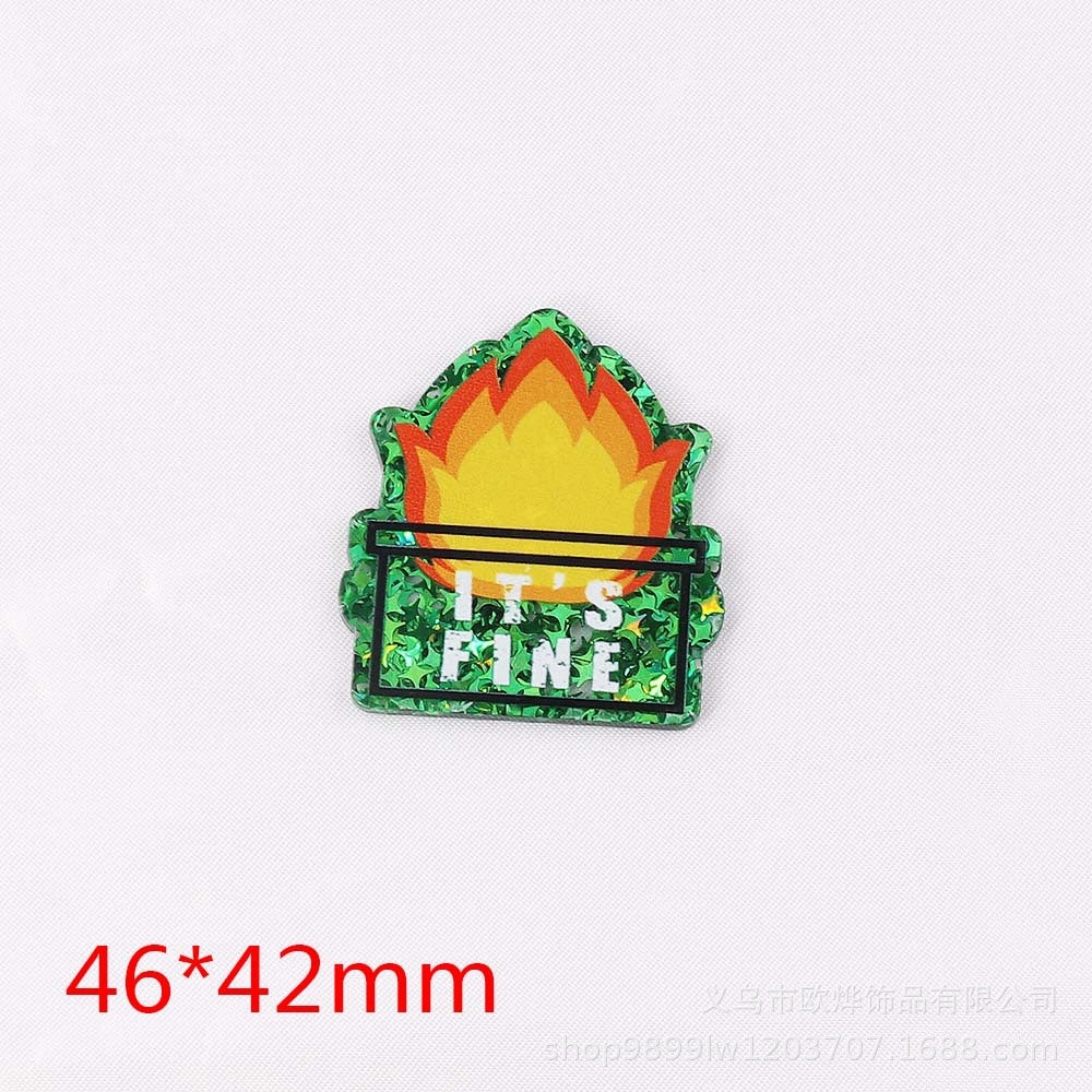 Wholesale 10pcs New loose powder cartoon organ medical letter bag jewelry acrylic cute DIY patch accessories