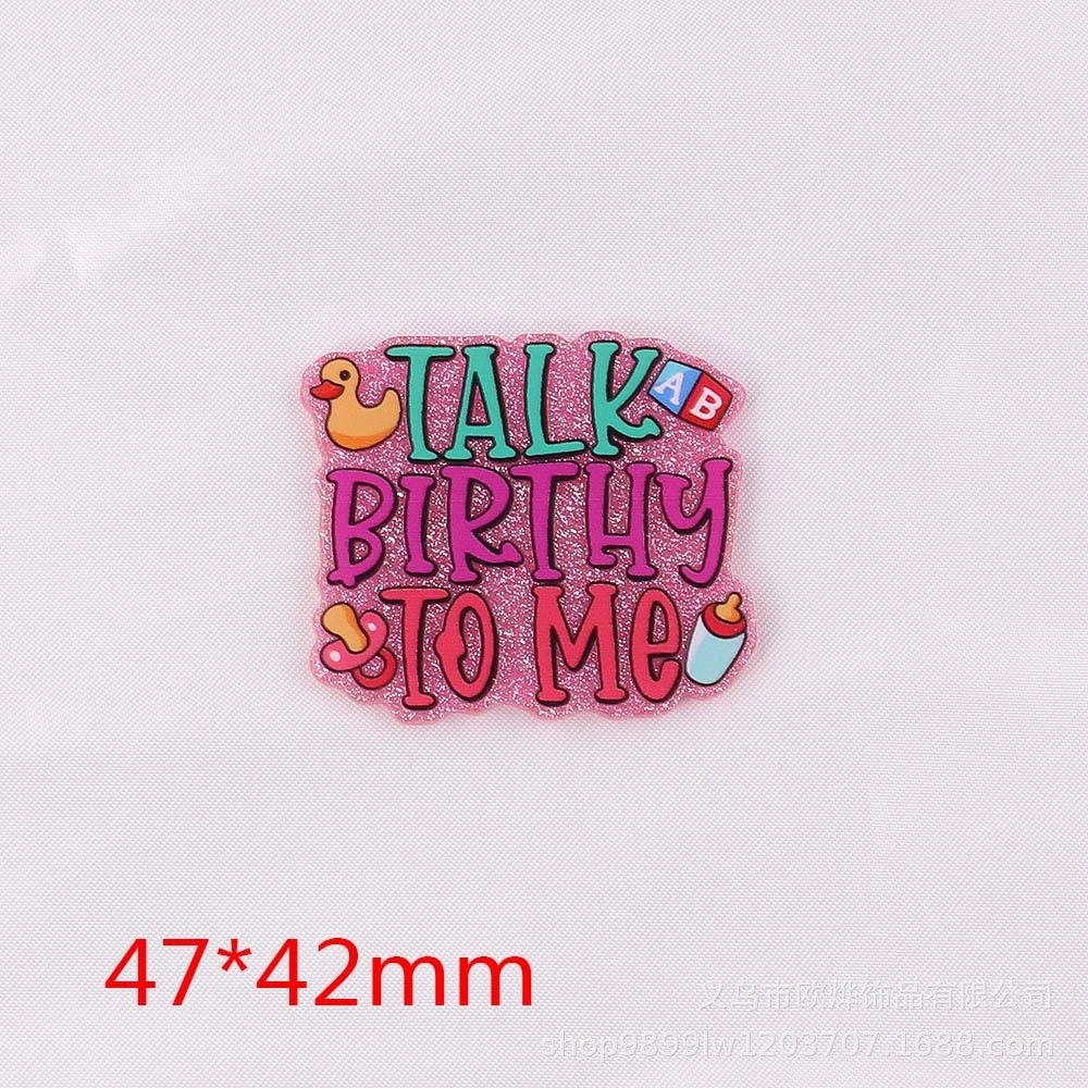 Wholesale 10pcs New loose powder cartoon organ medical letter bag jewelry acrylic cute DIY patch accessories