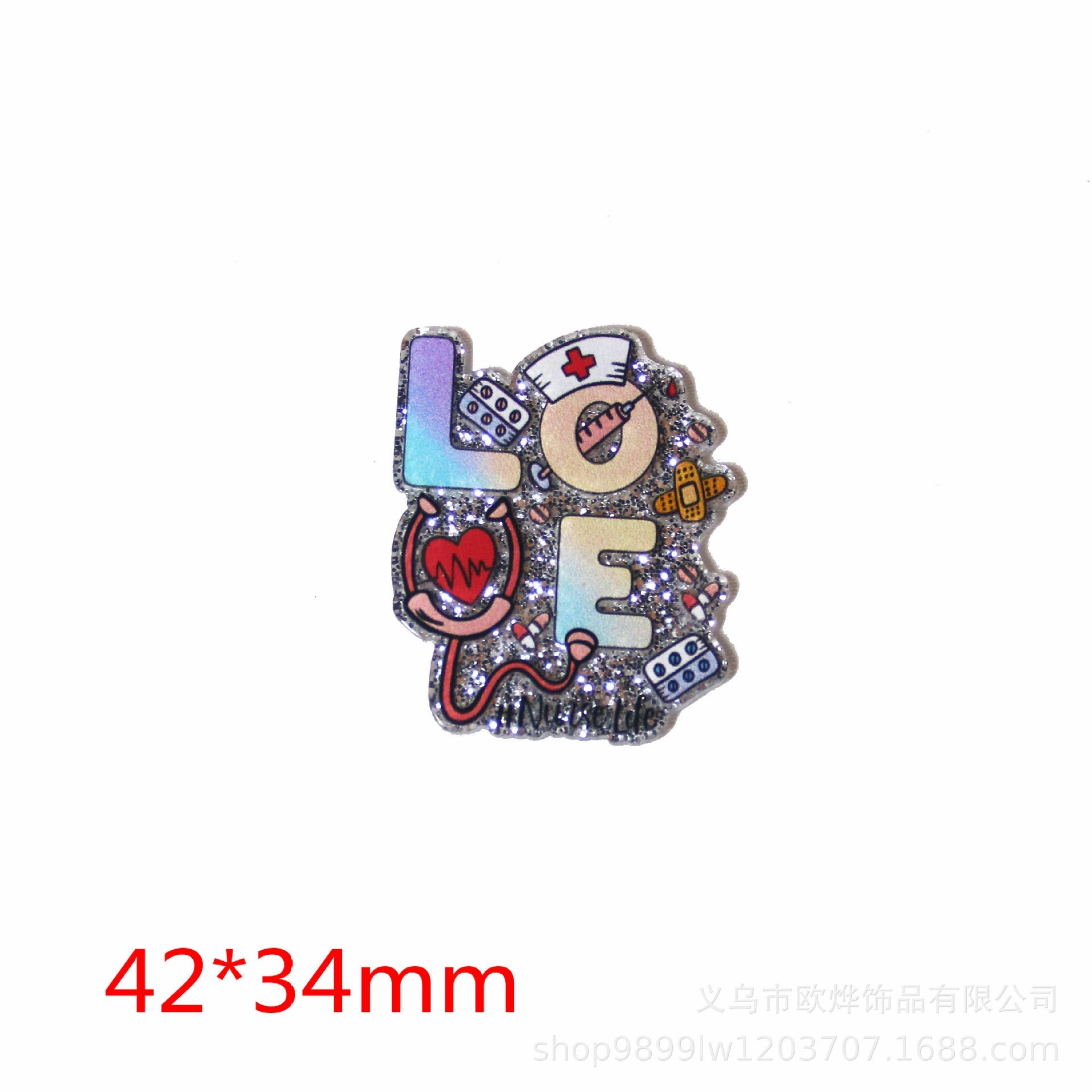 Wholesale 10pcs New loose powder cartoon organ medical rainbow bag acrylic cute DIY patch accessories