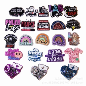 Wholesale 10pcs New loose powder cartoon organ medical rainbow bag acrylic cute DIY patch accessories