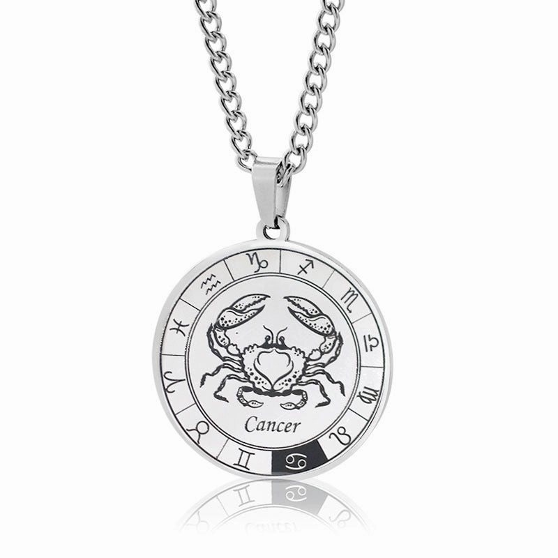 Wholesale 12 Constellation Stainless Steel Necklace