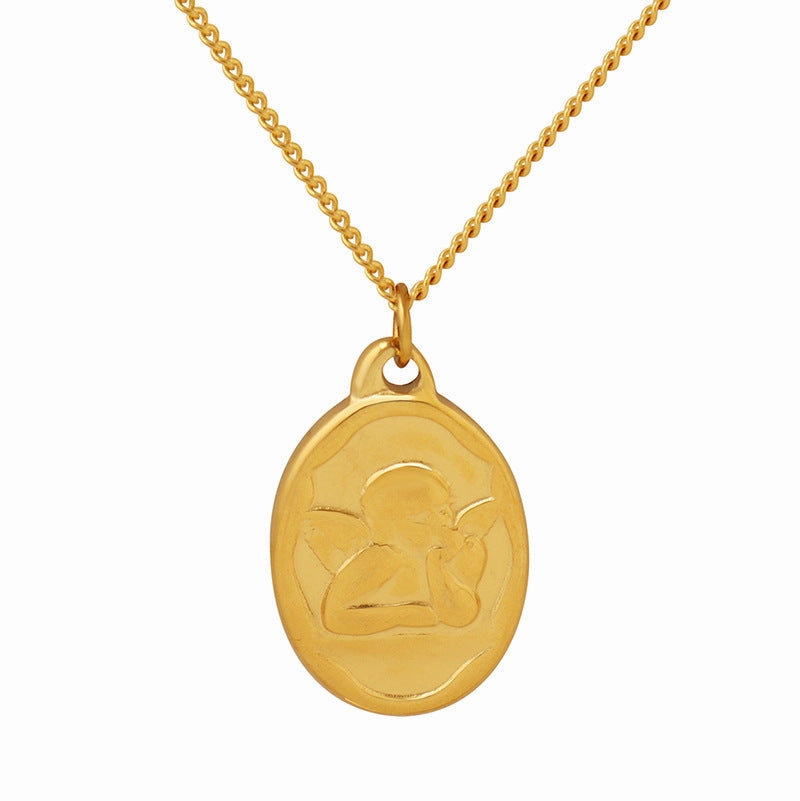 Wholesale 18K Gold Creative Titanium Steel Clavicle Chain Necklace
