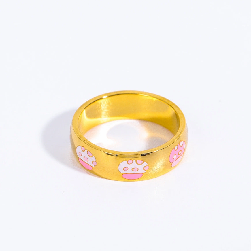 Wholesale 18K Gold Dirty Words Titanium Steel Rings