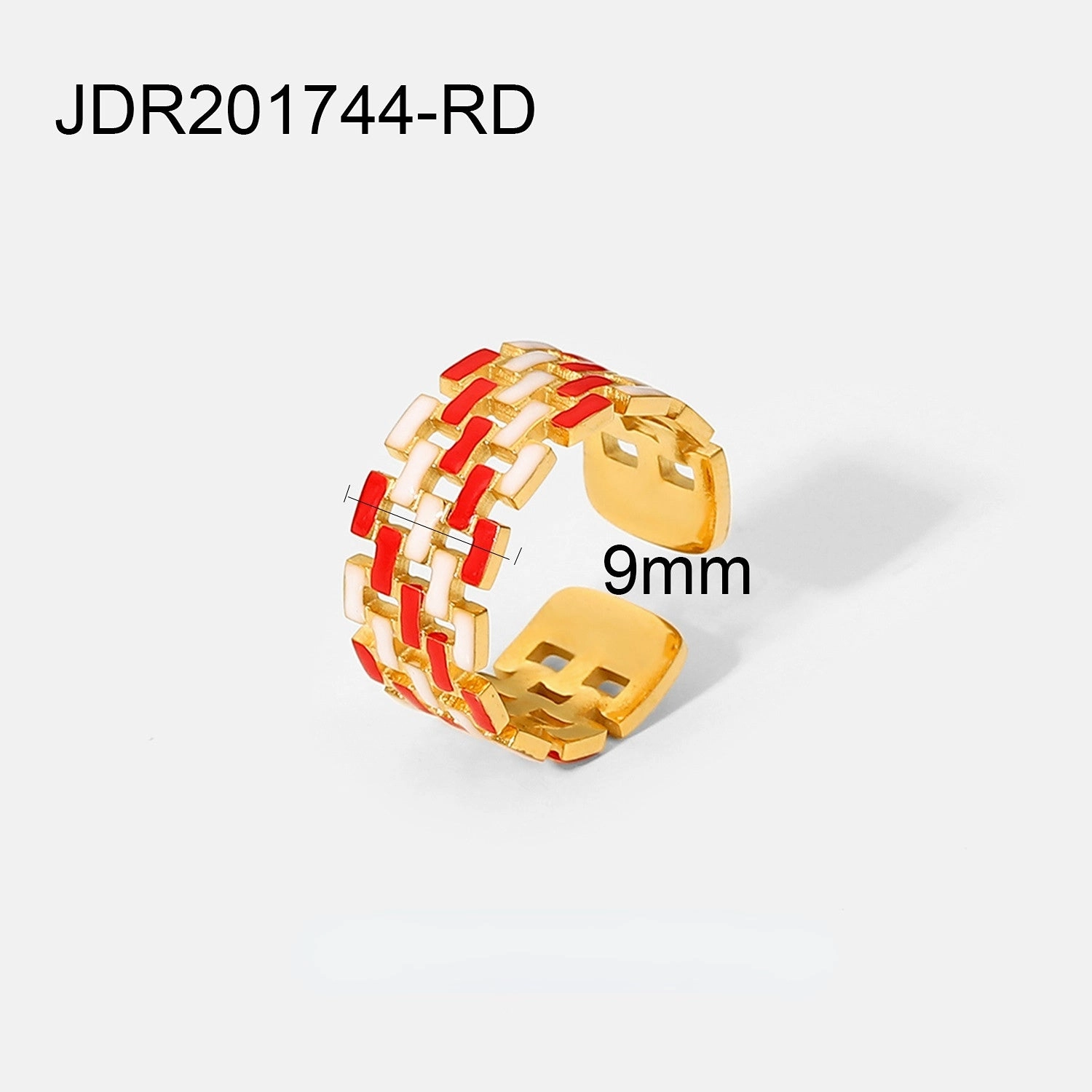 Wholesale 18K Gold Plated Colored Stainless Steel Rings