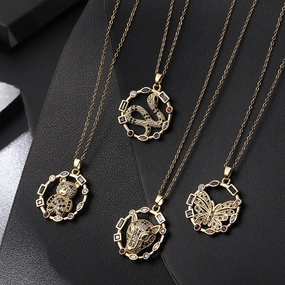 Wholesale 18K Gold Plated Snake Pendant Copper Necklaces