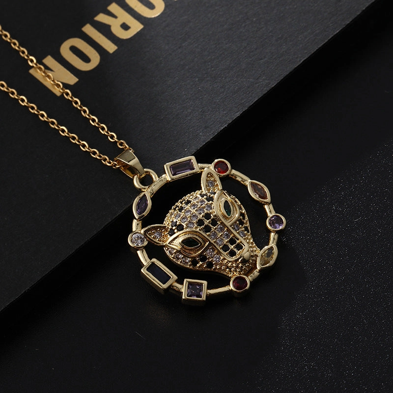 Wholesale 18K Gold Plated Snake Pendant Copper Necklaces