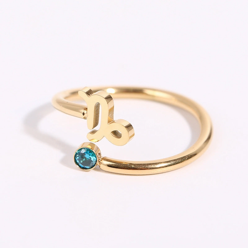 Wholesale 18K Gold Plating 12 Constellation Copper Rings