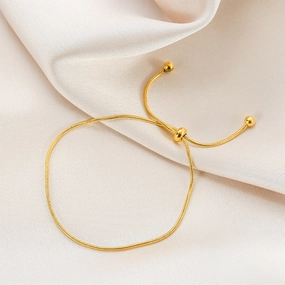 Wholesale 18K Gold Snake Bone Adjustable Bracelet