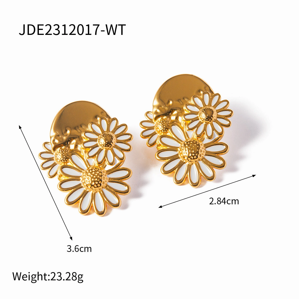 Wholesale 18k Gold Stainless Steel Daisy Gold Color Daisy Chain Necklaces