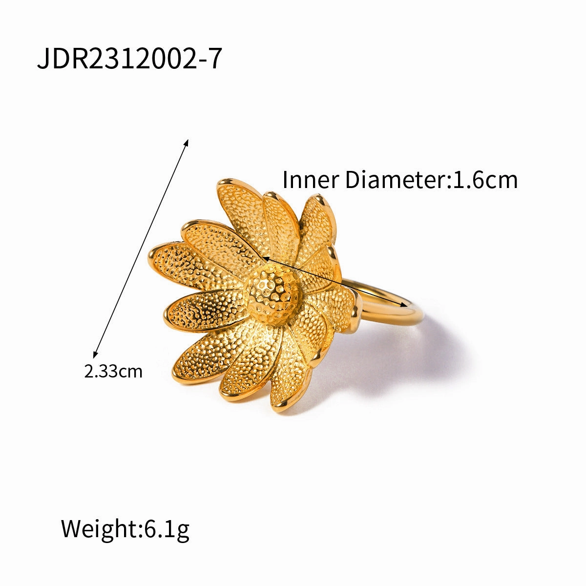 Wholesale 18k Gold Stainless Steel Daisy Gold Color Daisy Chain Necklaces