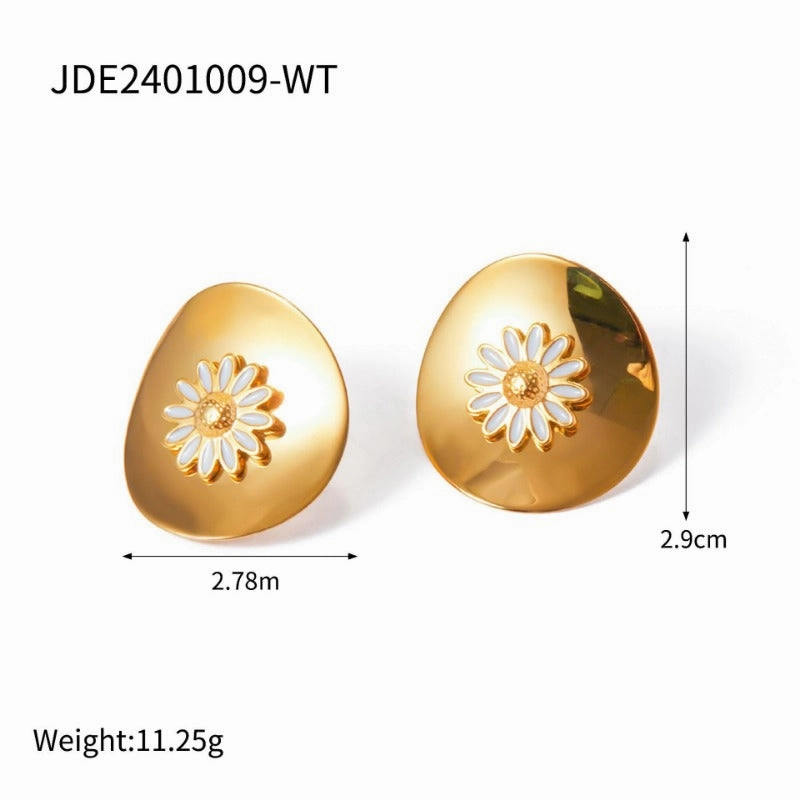 Wholesale 18k Gold Stainless Steel Daisy Gold Color Daisy Chain Necklaces
