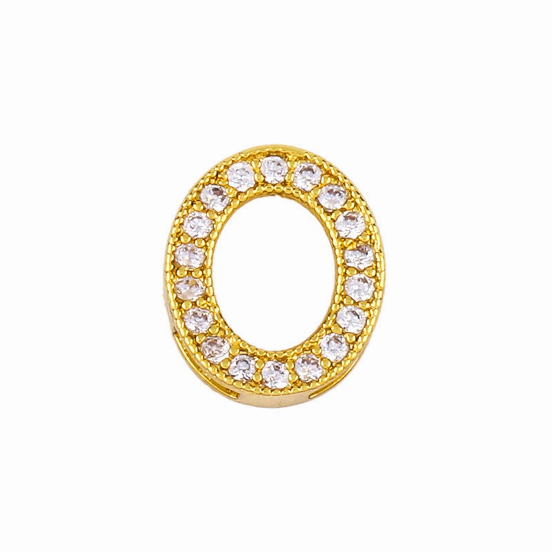 Wholesale 26 English Alphabets Gold-plated Necklaces with Diamonds