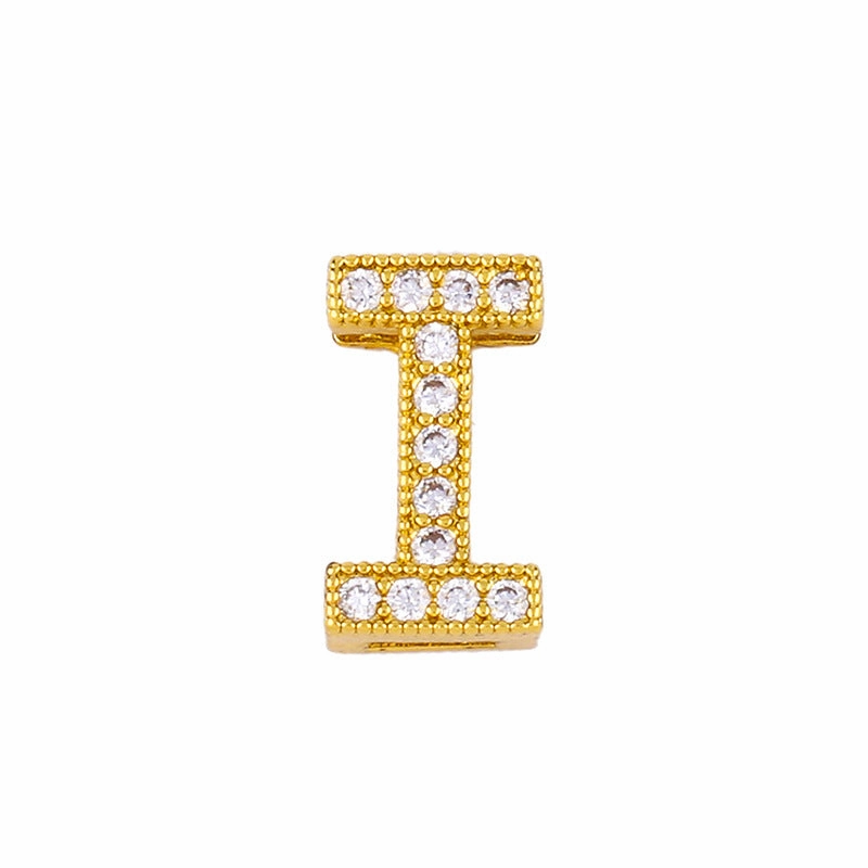 Wholesale 26 English Alphabets Gold-plated Necklaces with Diamonds