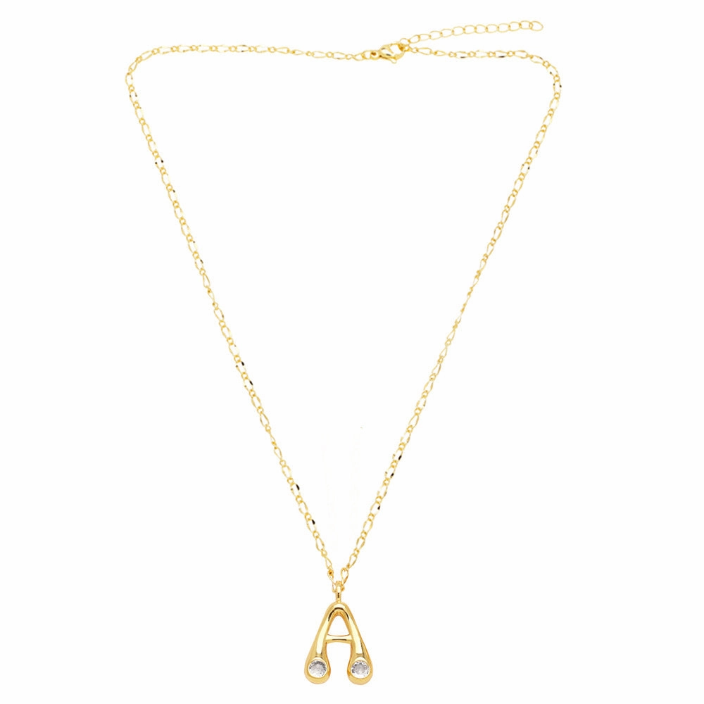 Wholesale 26 English Letters Gold Plated Necklace