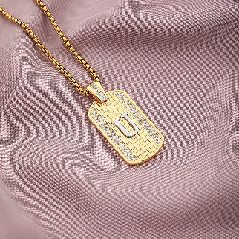 Wholesale 26 Letters Stainless Steel Necklace Sweater Chain
