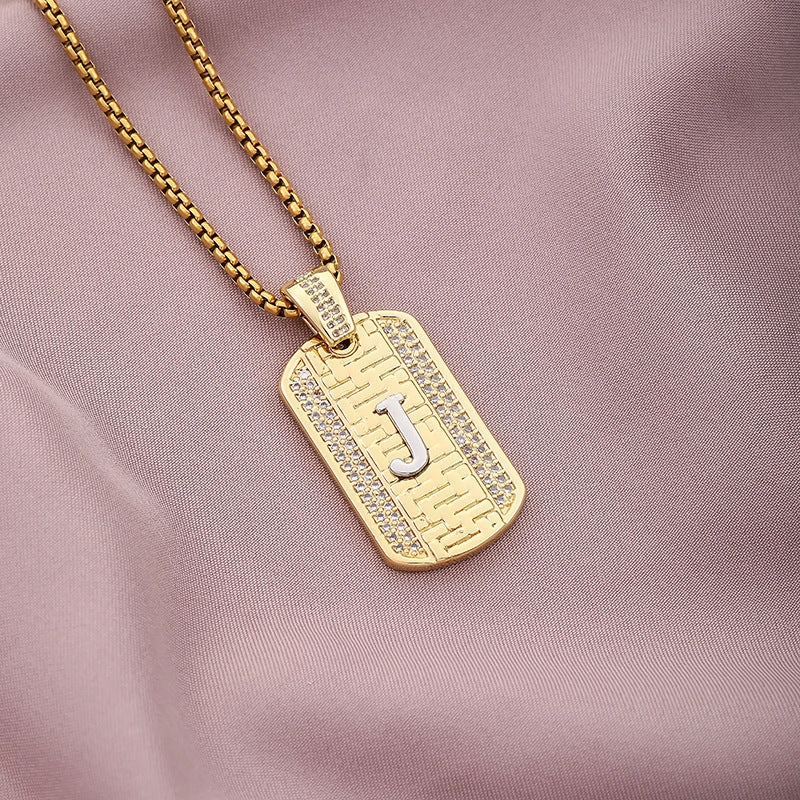 Wholesale 26 Letters Stainless Steel Necklace Sweater Chain