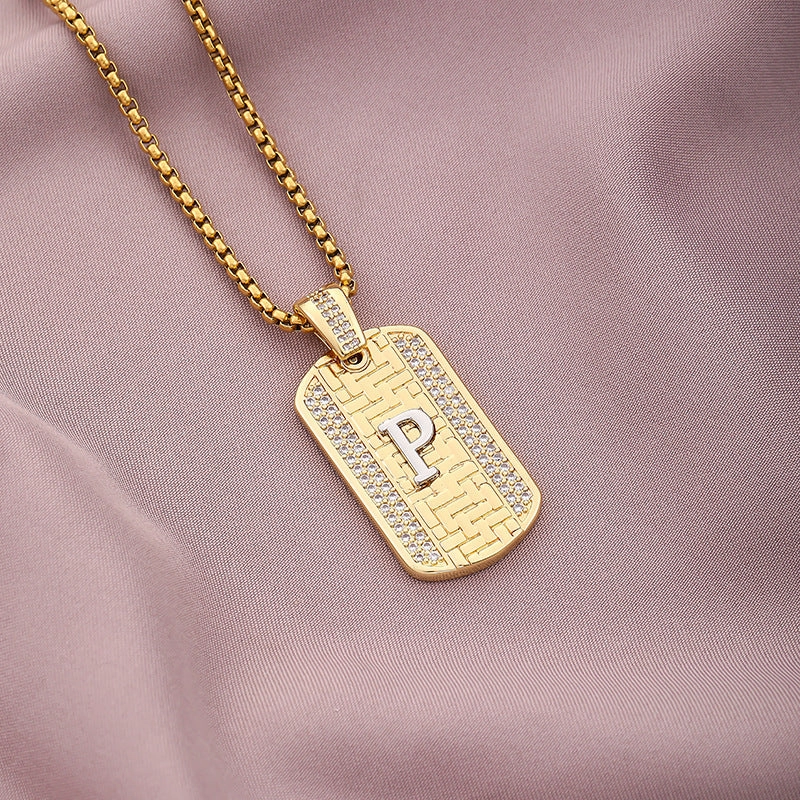 Wholesale 26 Letters Stainless Steel Necklace Sweater Chain