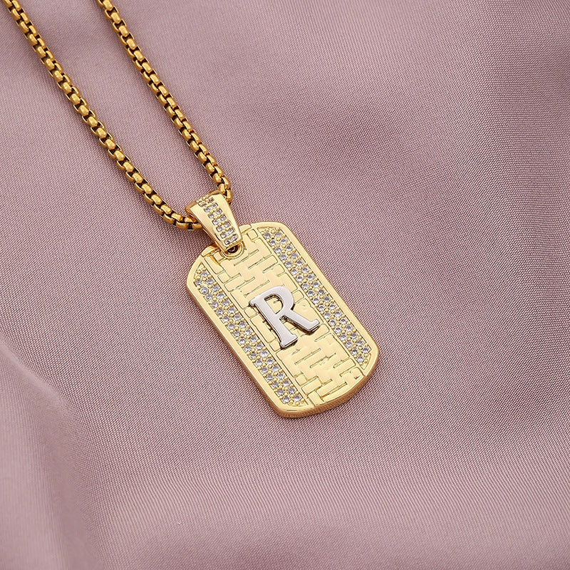 Wholesale 26 Letters Stainless Steel Necklace Sweater Chain