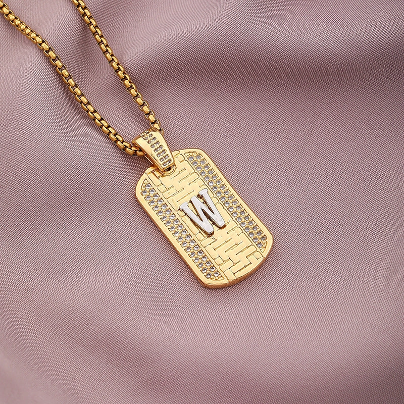 Wholesale 26 Letters Stainless Steel Necklace Sweater Chain