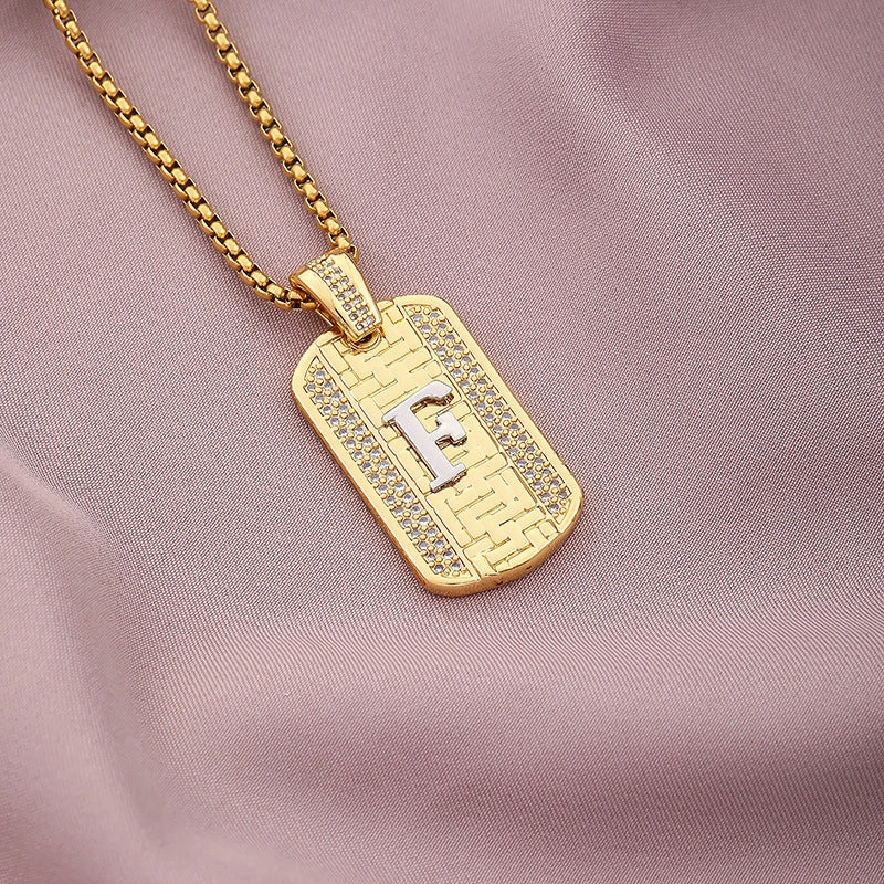 Wholesale 26 Letters Stainless Steel Necklace Sweater Chain