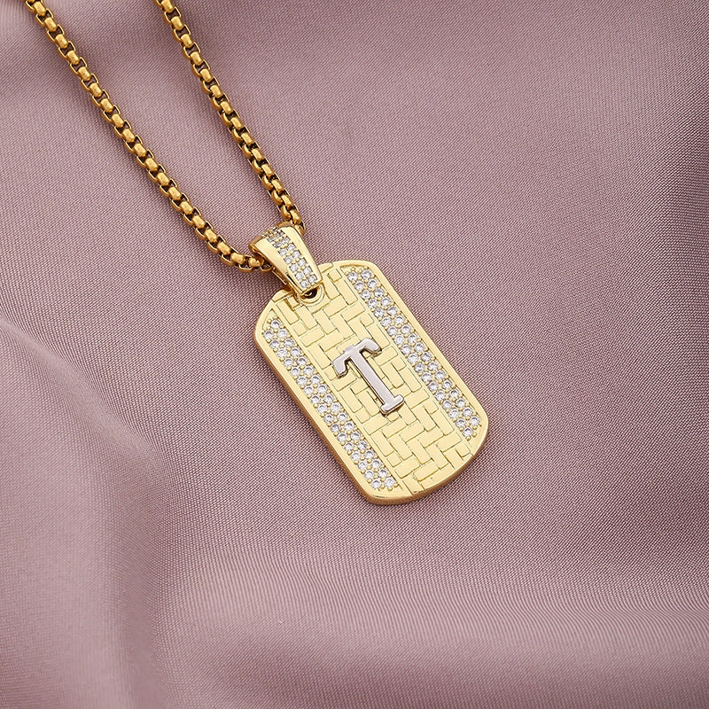 Wholesale 26 Letters Stainless Steel Necklace Sweater Chain