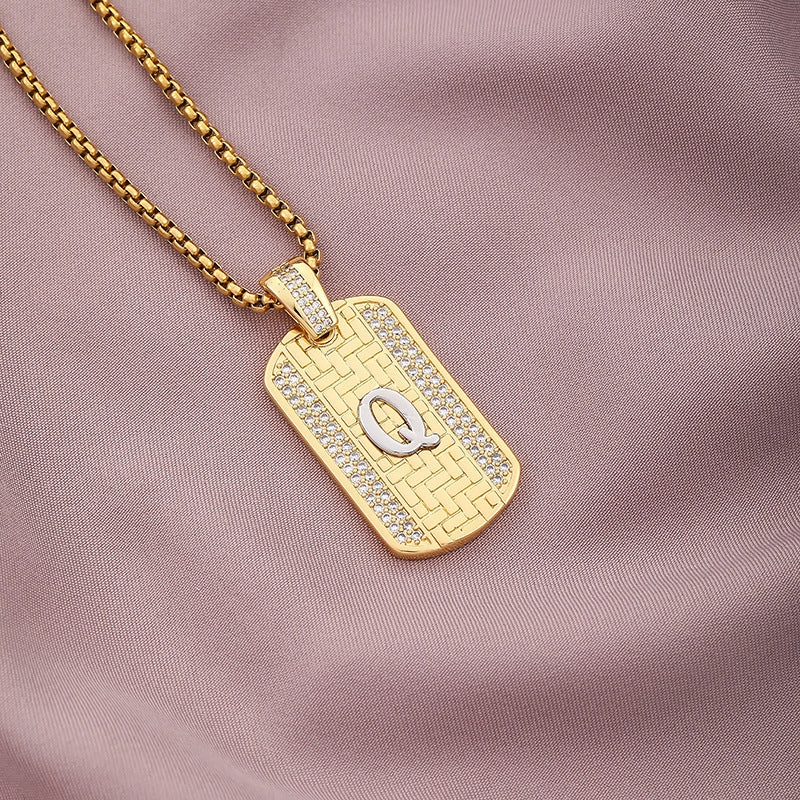 Wholesale 26 Letters Stainless Steel Necklace Sweater Chain