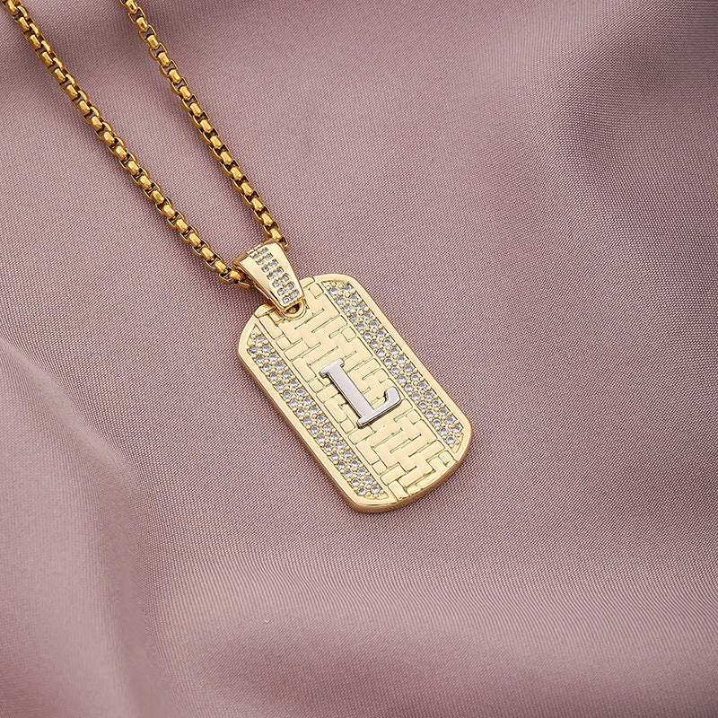Wholesale 26 Letters Stainless Steel Necklace Sweater Chain