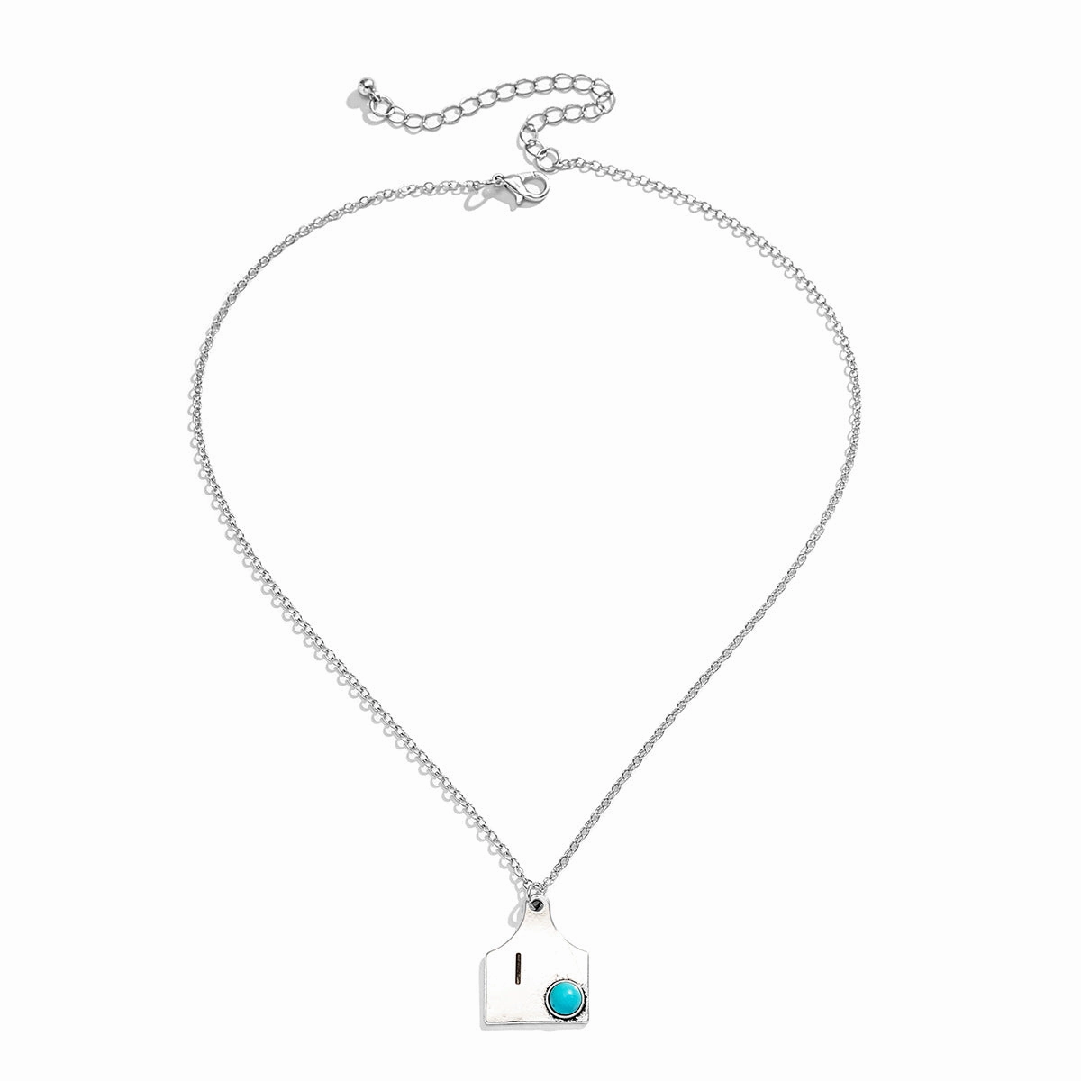 Wholesale 26 Letters Turquoise Alloy Necklace