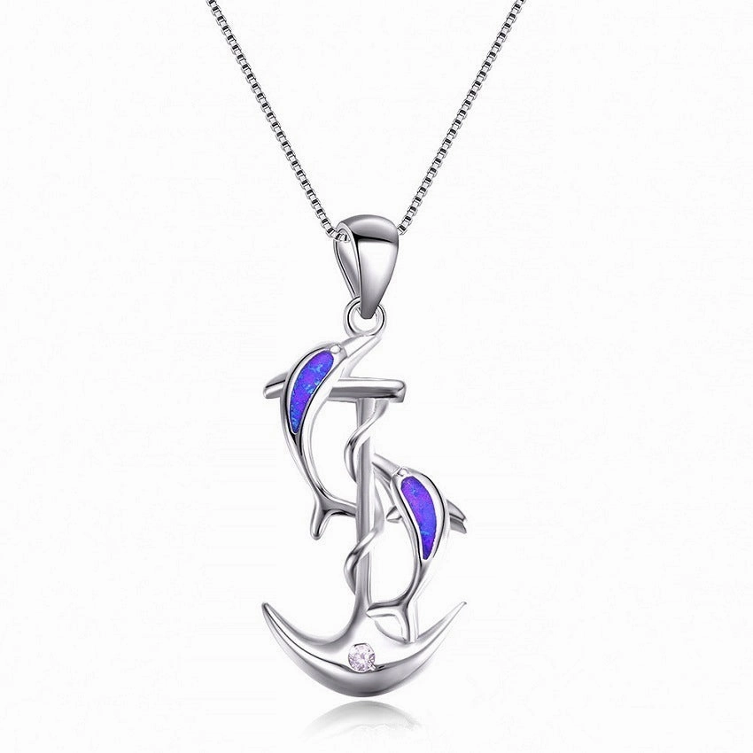 Wholesale 2 Dolphin Alloy Necklaces
