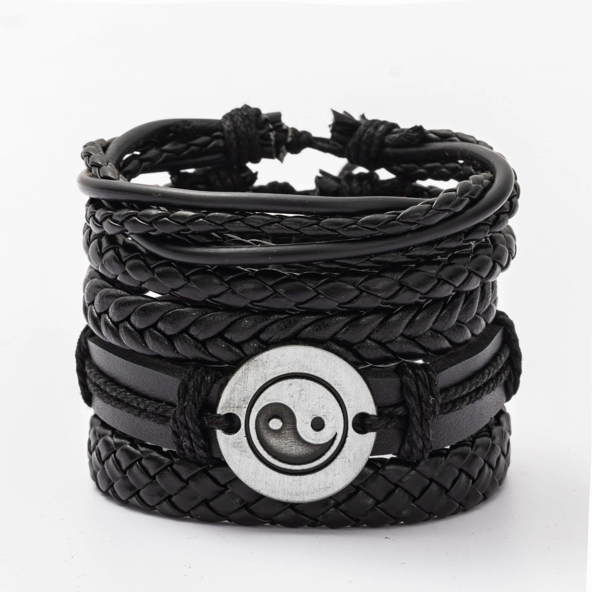 Wholesale 3PCS Hand Woven Hand Cowhide Bracelet