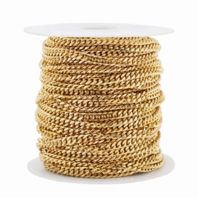 Wholesale 5.5mm Six Sided Grinding Chain 18k Hip Hop Necklace