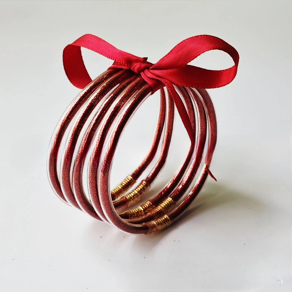 Wholesale 5-layer Silicone Gold Powder Women's Bow Bracelet